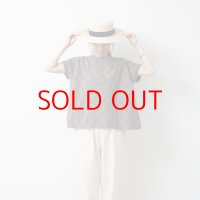 *sale30%off* NARU(ナル) ムラ糸リサイクル天竺×綿麻ドットジャガード ミナミシャツ【クリックポスト可】