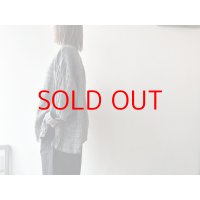 //sale40%off // prit 40/1 リネントラッドチェック ノーカラーシャツ