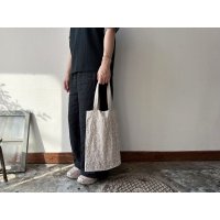 prit 60/1 リネンマチ針刺繍 × 60/1リネン 切替トート