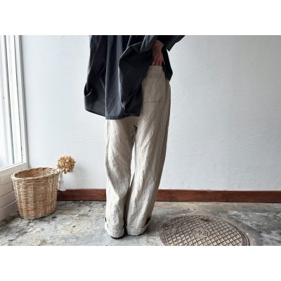 画像2: Luminaes heavy-linen frax dyed ワイドイージーPT （unisex）